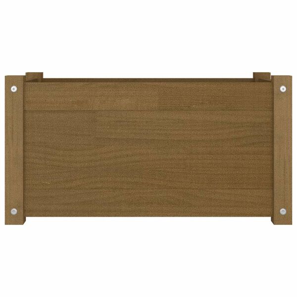 vidaXL Plantenbakken 2 st 60x31x31 cm massief grenenhout honingbruin