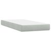 vidaXL Boxspring met matras en LED fluweel lichtgrijs 100x210 cm