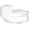 vidaXL Boxspring met matras fluweel donkerblauw 80x210 cm