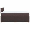 vidaXL Boxspring met matras stof donkerbruin 120x190 cm