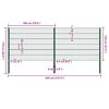 vidaXL Schuttingpaneel met palen ijzer 349x120 cm groen