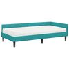 vidaXL Hoekbedframe met Matras Anders 2 pcs Turquoise Fluweel