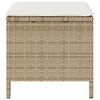 vidaXL Tuin eettafelset Beige poly rattan