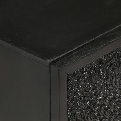 vidaXL Nachtkastje 40x30x50 cm massief acaciahout en mangohout zwart