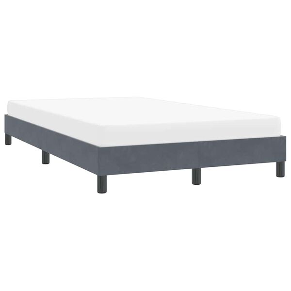 vidaXL Bedframe zonder matras 120x210 cm fluweel donkergrijs