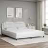 vidaXL Bed "Viana" met matras kunstleer wit 180x200 cm