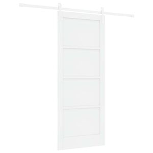 vidaXL Schuifdeur 83 x 202 cm Massief grenenhout Wit