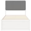 vidaXL Bedframe met Gevoerd Hoofdgedeelte Lichtgrijs 90 x 200 cm