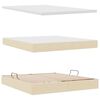 vidaXL Opslag bed met matras met matras Cr&egrave;me 180 x 200 cm Polyester