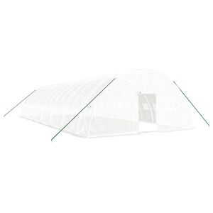 vidaXL Tuinkas met stalen frame 84 m&sup2; 14x6x2,85 m wit