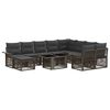 vidaXL Tuinbankenset 11 st Grijs en Donkergrijs poly rattan