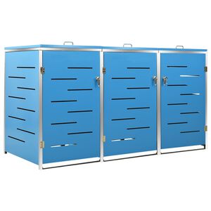 vidaXL Containerberging driedubbel 207x77,5x115 cm roestvrij staal