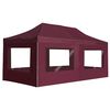 vidaXL Partytent inklapbaar met wanden 6x3 m aluminium wijnrood