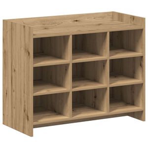 vidaXL Schoenenkast 85 x 39,5 x 70 cm Bewerkt hout Artisanaal eiken