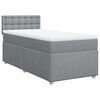 vidaXL Boxspring met matras stof lichtgrijs 100x200 cm