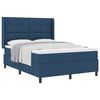vidaXL Boxspring bed met matras met hoofdeinde Blauw 140 x 190 cm Stof
