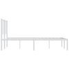 vidaXL Bedframe met hoofdbord metaal wit 160x200 cm