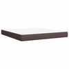vidaXL Boxspring met matras stof donkerbruin 180x200 cm