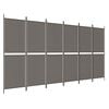 vidaXL Kamerscherm met 6 panelen 300x220 cm stof antracietkleurig