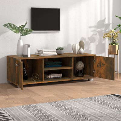 vidaXL Tv-meubel 110x40x35 cm bewerkt hout gerookt eikenkleurig
