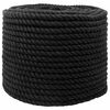 vidaXL Katoenen Touw 12 mm 50 m Zwart 100% Katoen