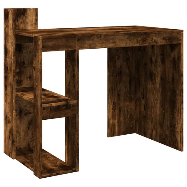 vidaXL Bureau 103,5x56,5x94 cm bewerkt hout gerookt eikenkleurig