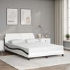vidaXL Bedframe "Dover" kunstleer zwart en wit 120x200 cm
