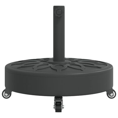 vidaXL Parasolvoet met wielen voor stok van Ø38 / 48 mm 27 kg rond