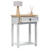 vidaXL Console tafel met lade Wit 55 x 35 x 73 cm Massief grenenhout