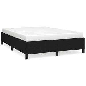 vidaXL Bedframe zonder matras stof zwart 140x200 cm