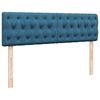 vidaXL Ottoman bed met matras 140x200cm fluweel donkerblauw