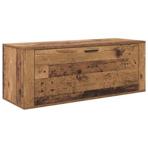 vidaXL Schoenenkast met plank Oud hout 100 x 35 x 38 cm Bewerkt hout