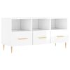 vidaXL Tv-meubel 102x36x50 cm bewerkt hout hoogglans wit