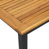 vidaXL Buiten Tafel Natuurlijk en Zwart 45 x 45 x 38 cm