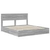 vidaXL Opslag bed met lade Grijs Sonoma 180 x 200 cm Bewerkt hout