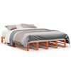 vidaXL Bed met matras massief grenenhout wasbruin 140x190 cm