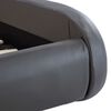 vidaXL Bedframe met LED kunstleer grijs 100x200 cm