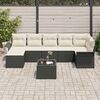 vidaXL Tuin Sofa Set met kussen 8 pcs Zwart Poly riet