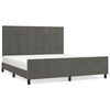 vidaXL Bedframe zonder matras 160x200 cm fluweel donkergrijs