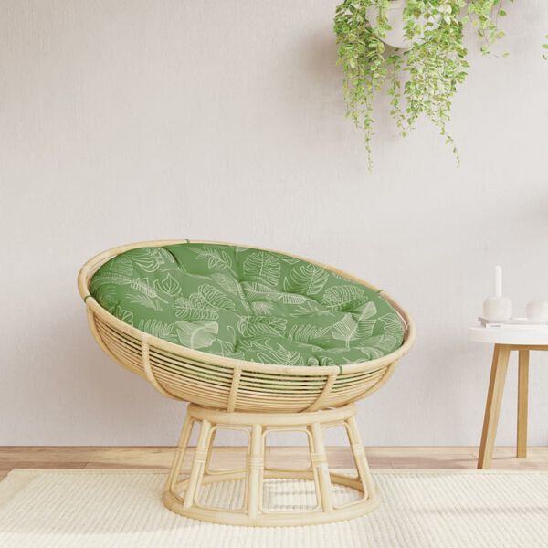 vidaXL Zitkussen rond bladpatroon &Oslash; 100x11 cm oxford stof