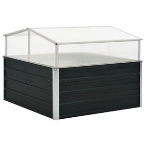 vidaXL Tuinkas 100x100x77 cm gegalvaniseerd staal antraciet