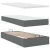 vidaXL Ottoman bed met matras 100x200cm stof donkergrijs