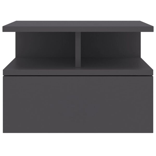 vidaXL Nachtkastjes 2 st 40x31x27 cm bewerkt hout grijs