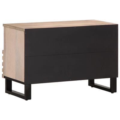 vidaXL Tv-meubel 70x34x46 cm massief mangohout wit