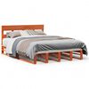 vidaXL Bedframe zonder matras massief grenenhout wasbruin 140x200 cm