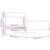 vidaXL Bedframe zonder matras bewerkt hout sonoma eikenkleur 100x190cm