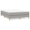 vidaXL Boxspring bed stof lichtgrijs 140x190 cm