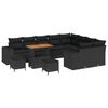 vidaXL Tuin Sofa Set 12 st Zwart poly rattan