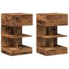 vidaXL Nachtkastjes 2 st 40x35x65 cm bewerkt hout oud houtkleurig