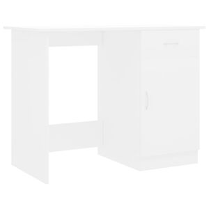 vidaXL Bureau 100x50x76 cm bewerkt hout wit